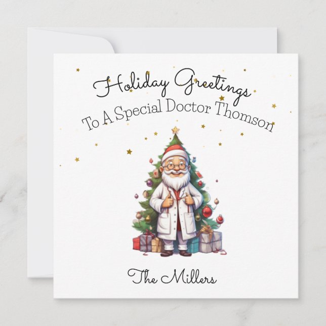 Personalised Christmas Card For A Doctor (Front)