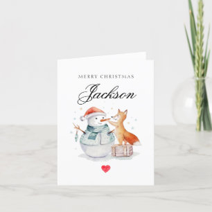 Personalised Christmas Card For Kids Holiday Card