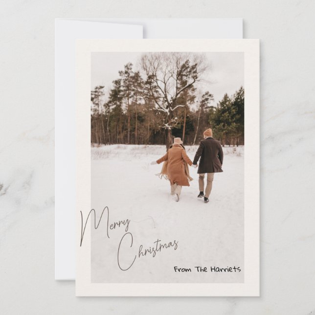 Personalised Christmas Card Friends/ Family Xmas (Front)