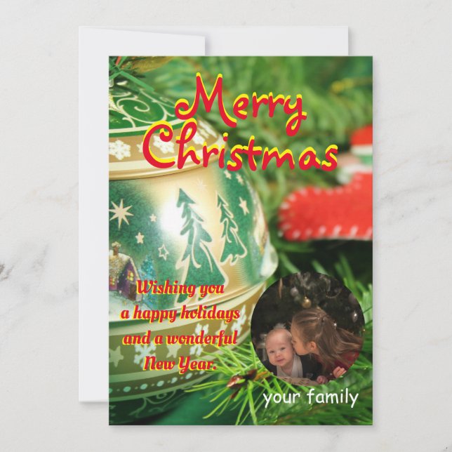 Personalised Christmas Card from your family (Front)