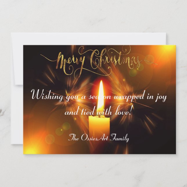 Personalised Christmas Card. Holiday Card (Front)