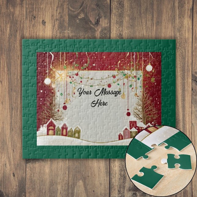 Personalised Christmas Card Jigsaw Puzzle (Personalized Christmas Card Jigsaw Puzzle)