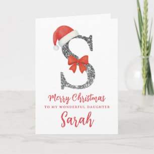 Personalised Christmas Card - Letter S