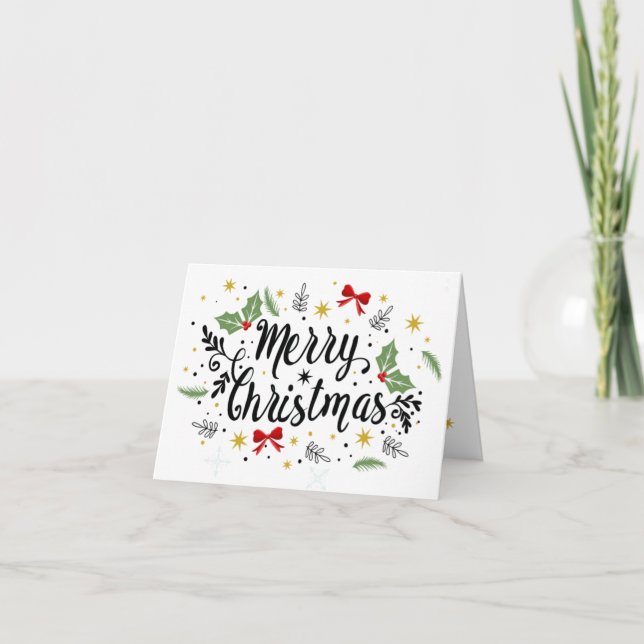 Personalised Christmas Card - Merry Christmas (Front)