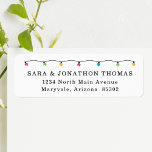 Personalised Christmas Card Return Address Labels<br><div class="desc">Return address labels adorned with adorable Christmas lights are perfect for your holiday cards.</div>