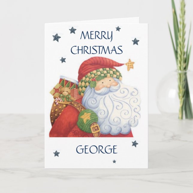 Personalised Christmas Card - Santa (Front)