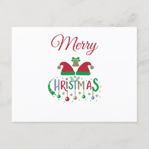 Personalised Christmas Card Santa Hats Ornaments