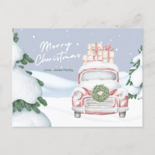 Personalised Christmas Card Travelling Postcard