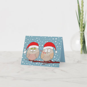 Personalised Christmas Card - Whistling Owl