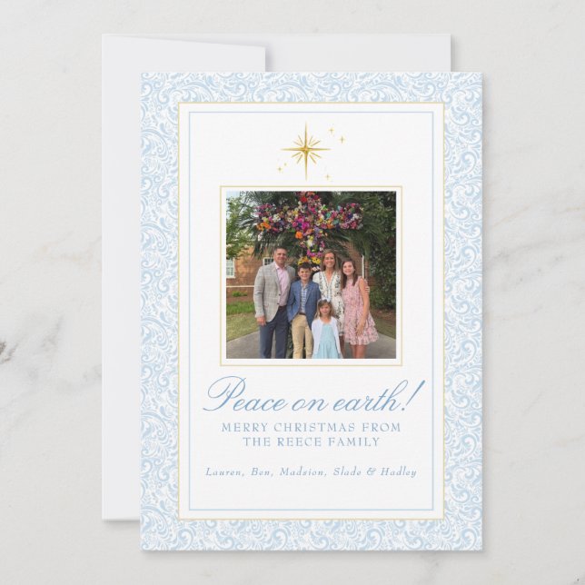 Personalised Christmas Card with Family Photo (Front)