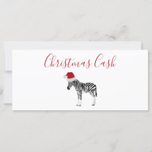 Personalised Christmas Cash Money Funny Zebra