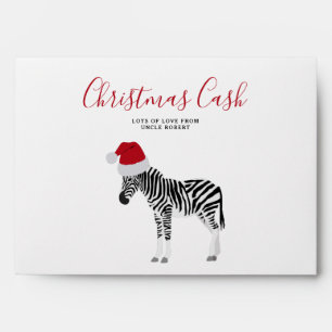 Personalised Christmas Cash Money Funny Zebra  Envelope