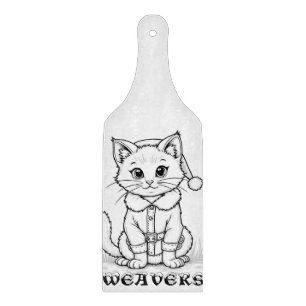 Personalised Christmas cat  Cutting Board
