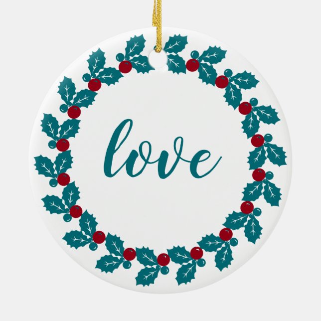 Personalised Christmas Ceramic Tree Decoration (Back)