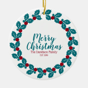 Personalised Christmas Ceramic Tree Decoration