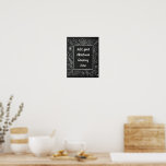 Personalised Christmas Chalkboard Festive Poster<br><div class="desc">Add a festive and personal touch to your holiday decor with this customisable Christmas chalkboard poster. Featuring a rustic, chalk-drawn snowflake design, this wall art is perfect for displaying in kitchens, entryways, or living rooms. The central text can be customised to include your own Christmas greeting or message, making it...</div>