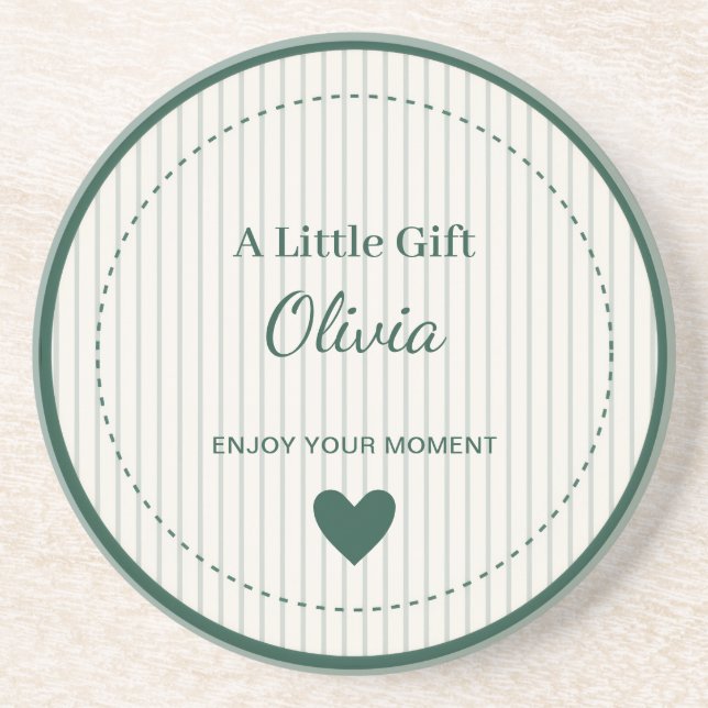 Personalised Christmas Coaster Holiday Coffee Gift (Front)