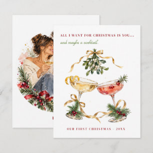 Personalised Christmas Cocktail Card for Couples
