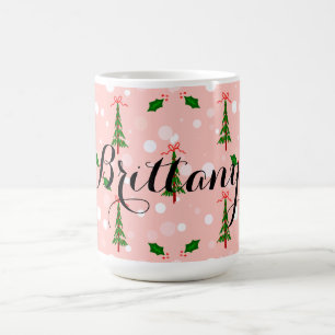 Personalised Christmas Coffee Mug Christmas Trees