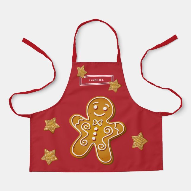 Personalised Christmas Cookie Apron (Front)
