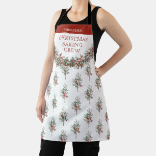 Personalised Christmas Cookie Baking Crew Custom  Apron