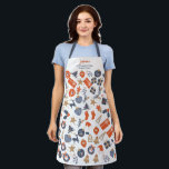Personalised Christmas Cookie Baking Crew Custom Apron<br><div class="desc">Get in the holiday spirit with our Personalised Christmas Cookie Baking Crew Custom Apron. This festive and colourful apron features iconic Christmas-themed designs in red, blue, gold, and white colours. Whether you're young or old, this apron is perfect for anyone who loves to bake in the kitchen. Personalise it with...</div>