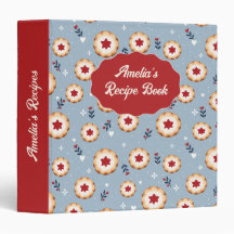 Personalised Christmas Cookie Recipe Book Binder