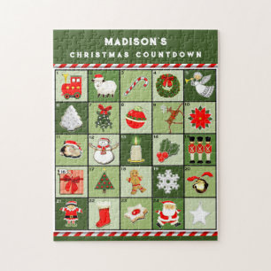 Personalised Christmas Countdown Jigsaw Puzzle