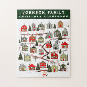 Personalised Christmas Countdown Jigsaw Puzzle