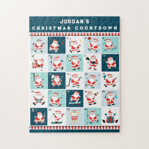 Personalised Christmas Countdown Jigsaw Puzzle