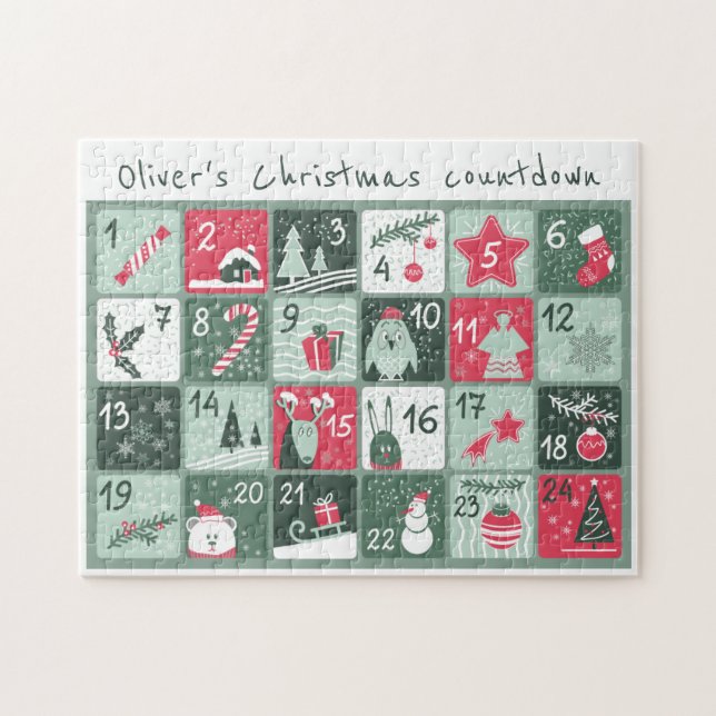 Personalised Christmas Countdown Puzzle (Horizontal)