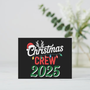 Personalised Christmas Crew 2025 Xmas Family Holiday Postcard