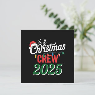 Personalised Christmas Crew 2025 Xmas Family Invitation