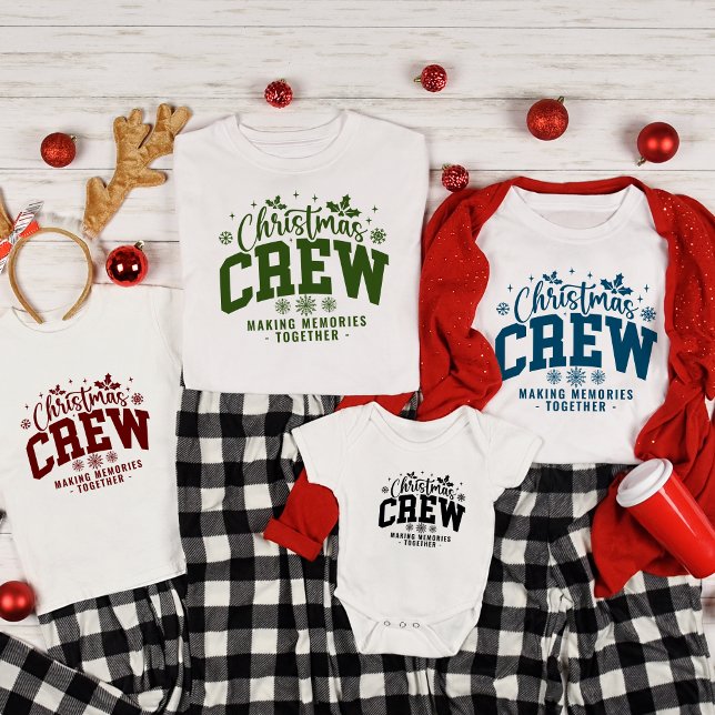 Personalised Christmas Crew Custom Holiday Pajama T-Shirt (Creator Uploaded)