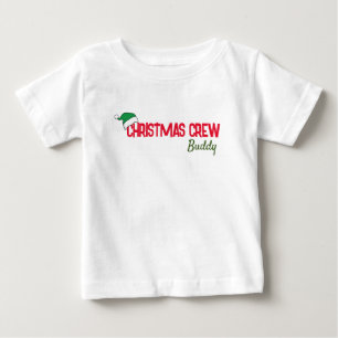 Personalised Christmas Crew Family Matching Modern Baby T-Shirt