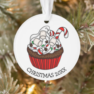 Personalised Christmas Cupcake Ornament