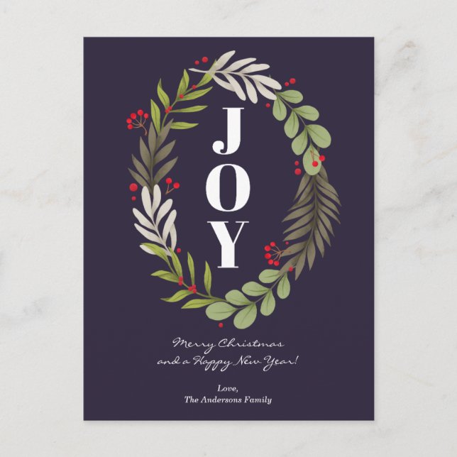 Personalised Christmas Custom Christmas Postcard (Front)
