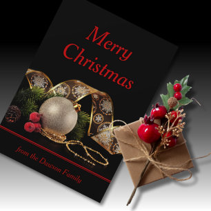 Personalised Christmas Decorations and Lace Holiday Card