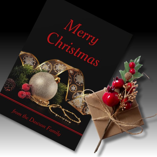 Personalised Christmas Decorations and Lace Holiday Card (Creator Uploaded)
