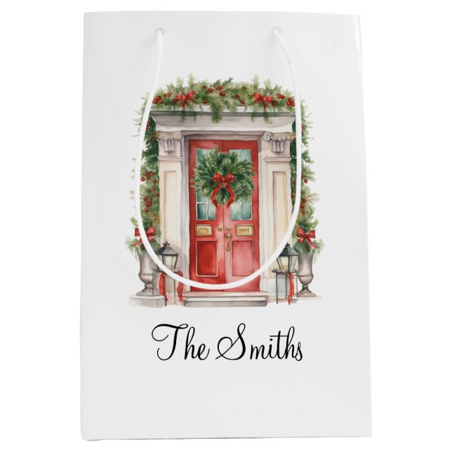 Personalised Christmas Decorations Home Custom  Medium Gift Bag (Front)