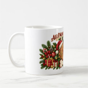 Personalised Christmas Dog Photo and Name Mug