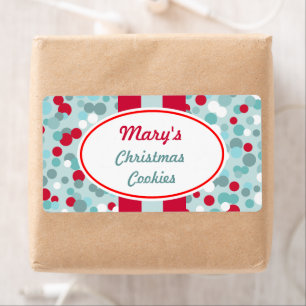 Personalised Christmas Dots Labels