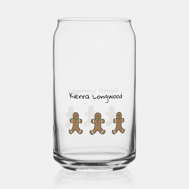 Personalised Christmas Drinking Glass (Front)