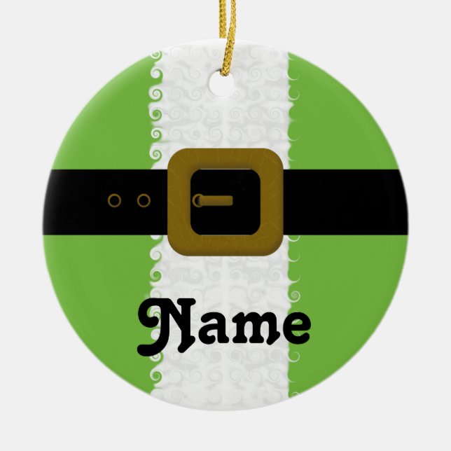 Personalised Christmas Elf Ornament (Front)