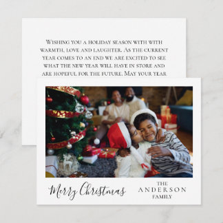 Personalised Christmas family photo card