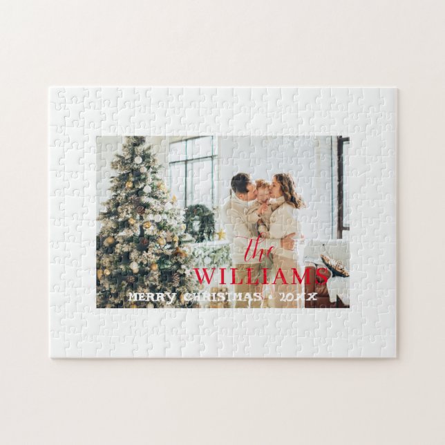 Personalised Christmas Family Photo Jigsaw Puzzle (Horizontal)