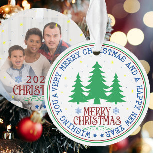 Personalised Christmas Family Photo Ornament