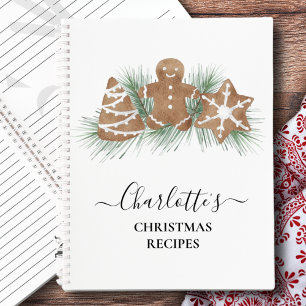 Personalised Christmas Family Recipe Notebook