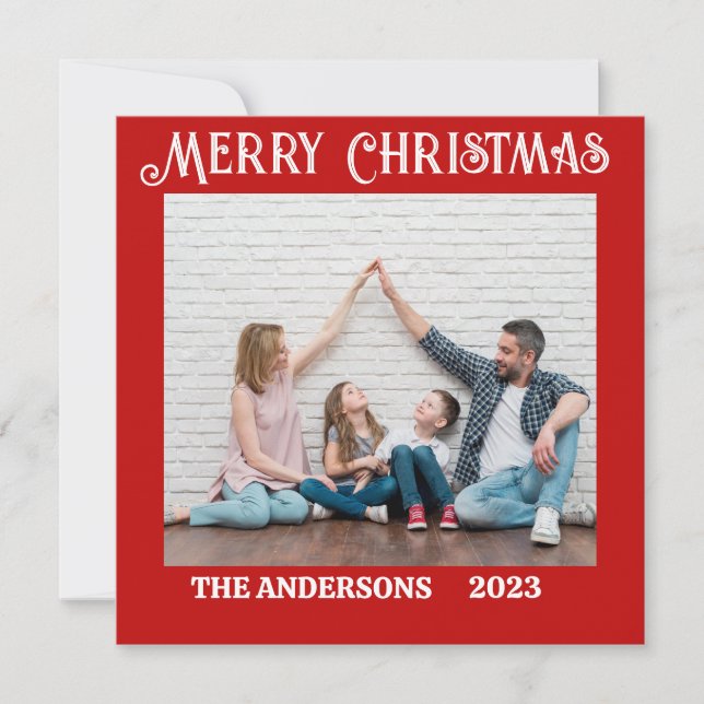 Personalised Christmas Flat Holiday Card (Front)
