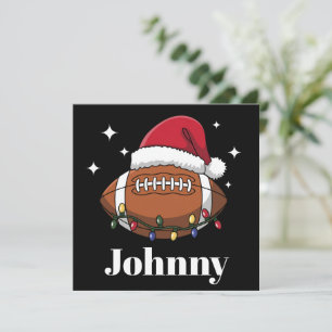 Personalised Christmas Football Winter Sports Team Holiday Card